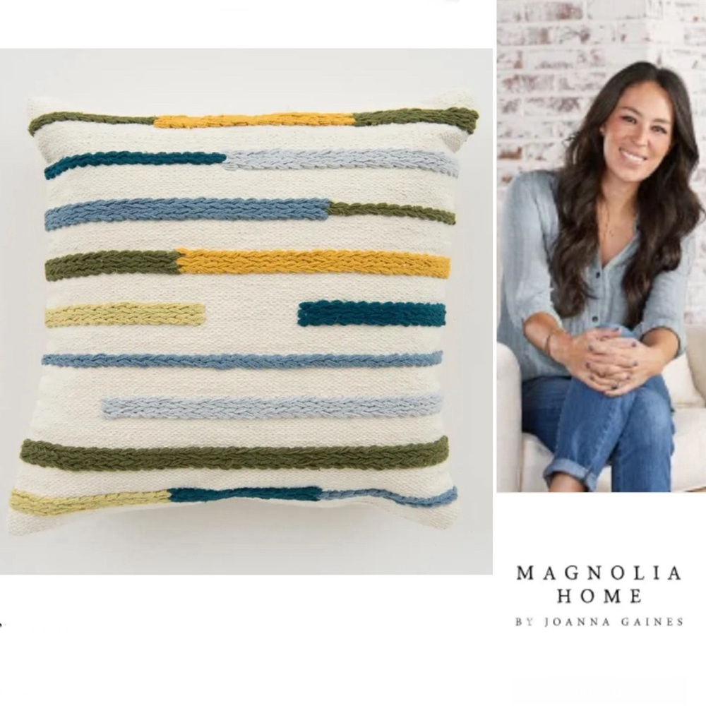 Magnolia Home By Joanna Gaines/Loloi Cream Boho Pillow / Covers ~ Set of 2